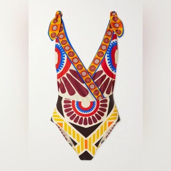 La DoubleJ Hazzard Swimsuit in Solar Placee XS $420 NWT Multicolor Print - Picture 15 of 16